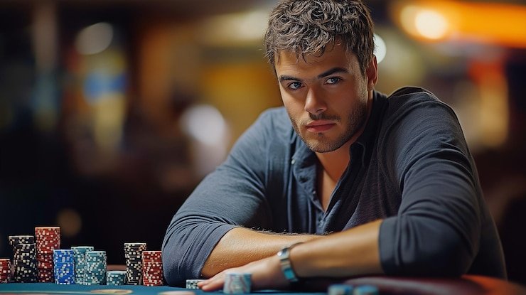 Layar permainan blackjack Evolution Gaming di slot fb dengan dealer langsung